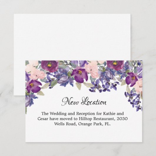 Neue Hochzeitsfeier Einladung (Vorne/Hinten)