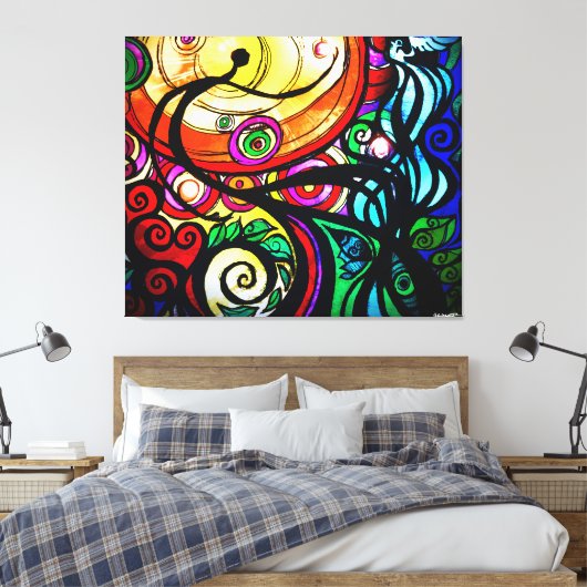 Neue Hoffnung, 48" x 40" x große Leinwand gepackt (Insitu (Schlafzimmer))