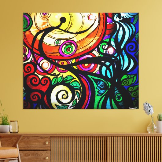 Neue Hoffnung, 48" x 40" x große Leinwand gepackt  (Insitu (Wohnzimmer))