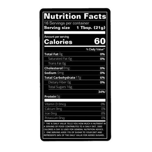 Neue Honey Nutrition Fakten schwarzes Produkt (Vorne)