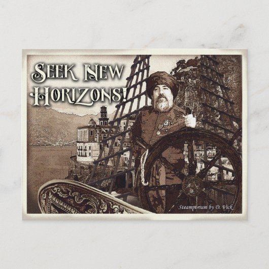 Neue Horizonte nach Postkarte suchen (Vorderseite)