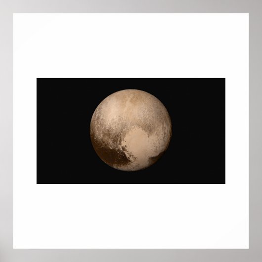 Neue Horizonte - Pluto in wahrer Farbe Poster (Vorne)