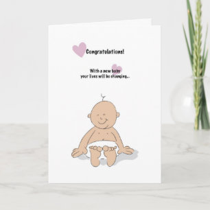 Neue humorvolle Baby-Gratulationskarte Karte