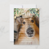 Neue Hunde Foto Blume Brunch Spark Gold Einladung (Vorderseite)