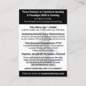 Neue Informationskarten der Moral Army™ (100) Visitenkarte (Rückseite)