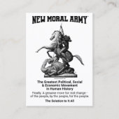 Neue Informationskarten der Moral Army™ (100) Visitenkarte (Vorderseite)