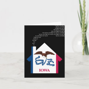 neue iowa Adresse Feiertagskarte