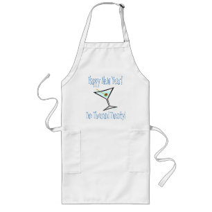 Neue Jahr-Cocktail-Party-GlasBarkeepers Martinis Lange Schürze