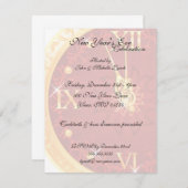 Neue Jahr-Uhr-Uhr-Zähler: Ausstellungskarten Einladung (Vorne/Hinten)