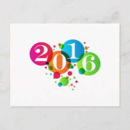 Neue Jahre 2016 Blasen und Sterne Feiertagspostkarte