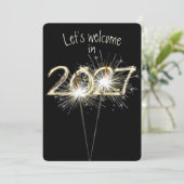 Neue Jahre 2026 Party-Sparkler Einladung (Stehend Vorderseite)