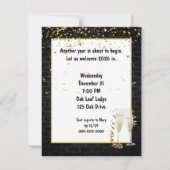 Neue Jahre 2026 Party-Sparkler Einladung (Rückseite)