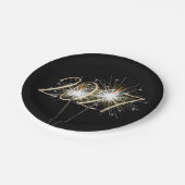 Neue Jahre 2026 Party-Sparkler Pappteller (Schrägansicht)