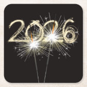 Neue Jahre 2026 Party-Sparkler Rechteckiger Pappuntersetzer (Vorderseite)