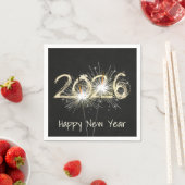 Neue Jahre 2026 Party-Sparkler Serviette (Beispiel)