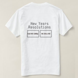 Neue Jahre der Beschlüsse-HD 2 mit Seiten versehe T-Shirt