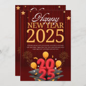 neue Jahre Feiertagskarte (Vorne/Hinten)