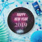 Neue Jahre Feuerwerke Pappteller (Party)