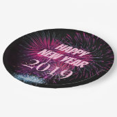 Neue Jahre Feuerwerke Pappteller (Schrägansicht)