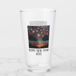 Neue Jahre Gestaltete Fireworks Design kundenspezi Glas