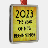 Neue Jahre Neubeginn 2023 Metallverzierung Ornament Aus Metall (Rechts)