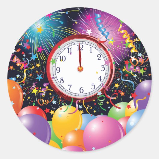 Neue Jahre Party Sticker (Vorderseite)