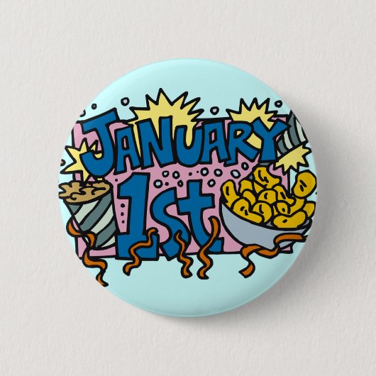 Neue Jahre Tag- Button (Vorderseite)
