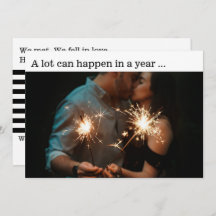 Neue Jahre Verlobung Ankündigung Foto-Karte