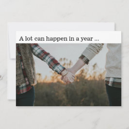 Neue Jahre Verlobung Save the Date Fotokarte Einladung