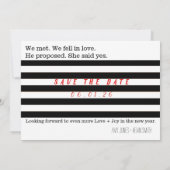 Neue Jahre Verlobung Save the Date Fotokarte Einladung (Rückseite)