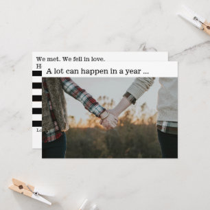 Neue Jahre Verlobung Save the Date Fotokarte Einladung
