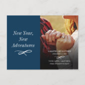 Neue Jahresabenteuer Save the Date modern Ankündigungspostkarte (Vorderseite)