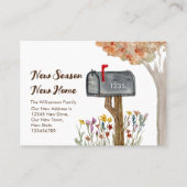 Neue Jahreszeit Neue Zuhause Änderung der Adresse Visitenkarte (Vorderseite)