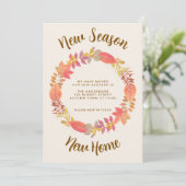 Neue Jahreszeit Neue Zuhause fallen Ankündigung (Stehend Vorderseite)