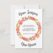 Neue Jahreszeit Neue Zuhause fallen Ankündigung (Vorderseite)