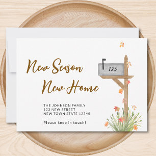 Neue Jahreszeit Neue Zuhause Herbst Herbstbewegung Ankündigung
