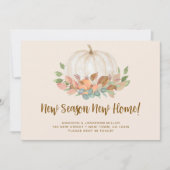 Neue Jahreszeit Neue Zuhause Pumpkin Herbst Herbst Ankündigung (Vorderseite)