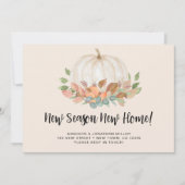 Neue Jahreszeit Neue Zuhause Pumpkin Herbst Herbst Ankündigung (Vorderseite)