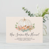 Neue Jahreszeit Neue Zuhause Pumpkin Herbst Herbst Ankündigung (Stehend Vorderseite)