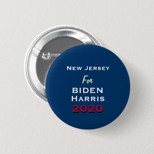 NEUE JERSEY für BIDEN HARRIS 2020 Round Button (Vorne & Hinten)