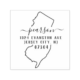 Neue Jersey-Rücksendeadresse-Briefmarke Permastempel