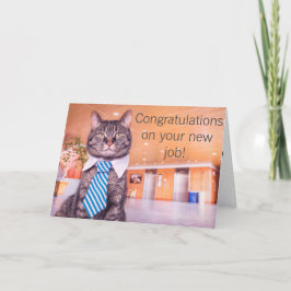 Neue Job kitty Grußkarte Karte