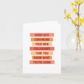 Neue Job-Viel Glück-Karte Karte (Gelbe Blume)