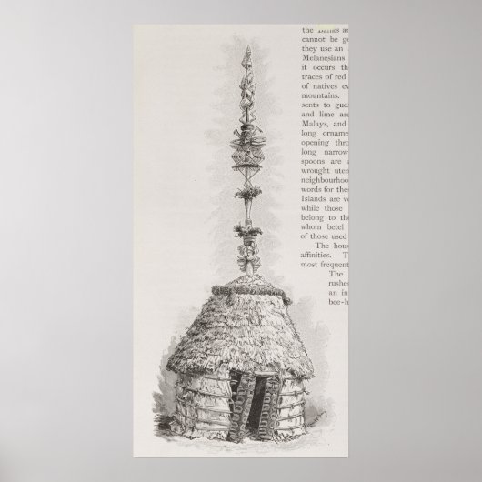 Neue kaledonische Hütte Poster (Vorne)