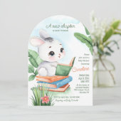 Neue Kapitel Baby-Dusche Einladung (Stehend Vorderseite)