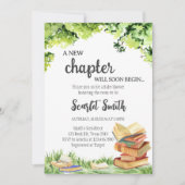 Neue Kapitel Baby Shower Einladung (Vorderseite)