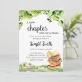 Neue Kapitel Baby Shower Einladung (Stehend Vorderseite)