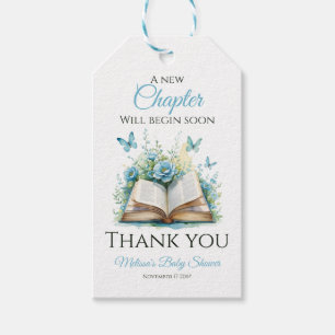 Neue Kapitel Blue Boy Brunch StoryBook Babyparty Geschenkanhänger