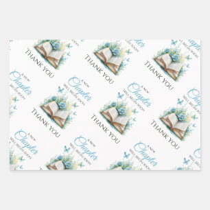 Neue Kapitel Blue Boy Brunch StoryBook Babyparty Geschenkpapier Set
