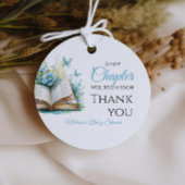 Neue Kapitel Boy Blue Brunch StoryBook Baby Dusche Geschenkanhänger